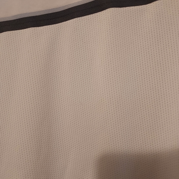 Nike DRI-FIT Raiders Polo Shirt Mens M White Gray Black Stripe Logo NFL On Field - Picture 8 of 13